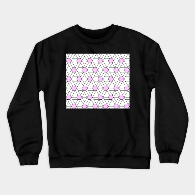 Pink Diamond Fashion Print Pattern Crewneck Sweatshirt by Auto-Prints